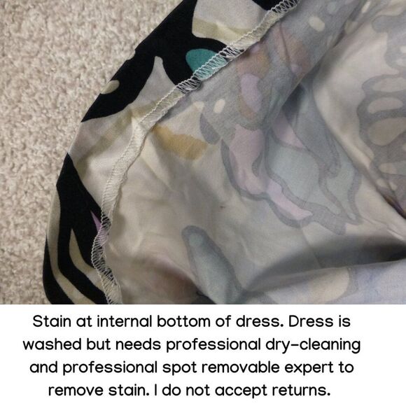 Laundry by Shelli Segal Ruffle and Belted Floral Dress (Stain at Skirt, No Rtns) - Picture 7 of 16